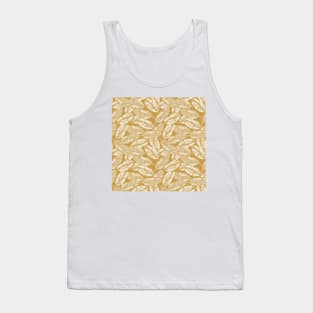 Golden Banana Leaves Tank Top